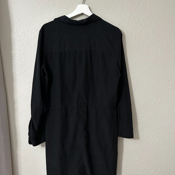 Lou & Grey LOFT Button-Down Black Shirt-Dress (Size S) - Picture 2 of 4